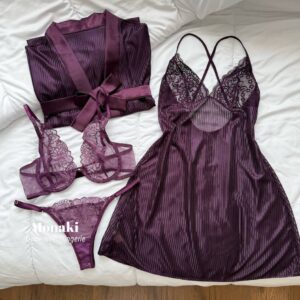 ست لباس خواب دو تیکه ساتن