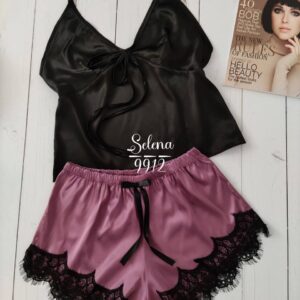 ست تاپ شورتک ساتن