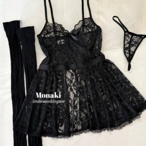 ست سه تیکه تور مژه ای