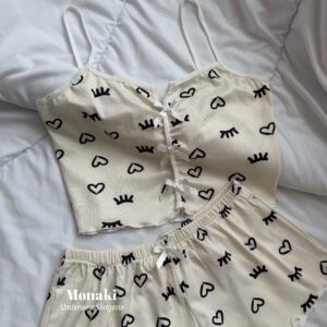 تاپ شورتک قلبی جلو پاپیون